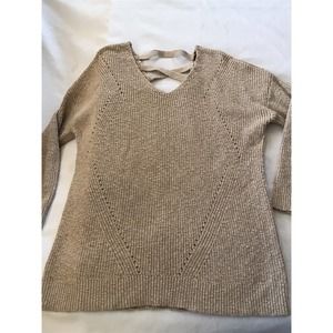 Torrid Beige Tan Criss Cross Back Pullover Sweater Sz 2 XXL